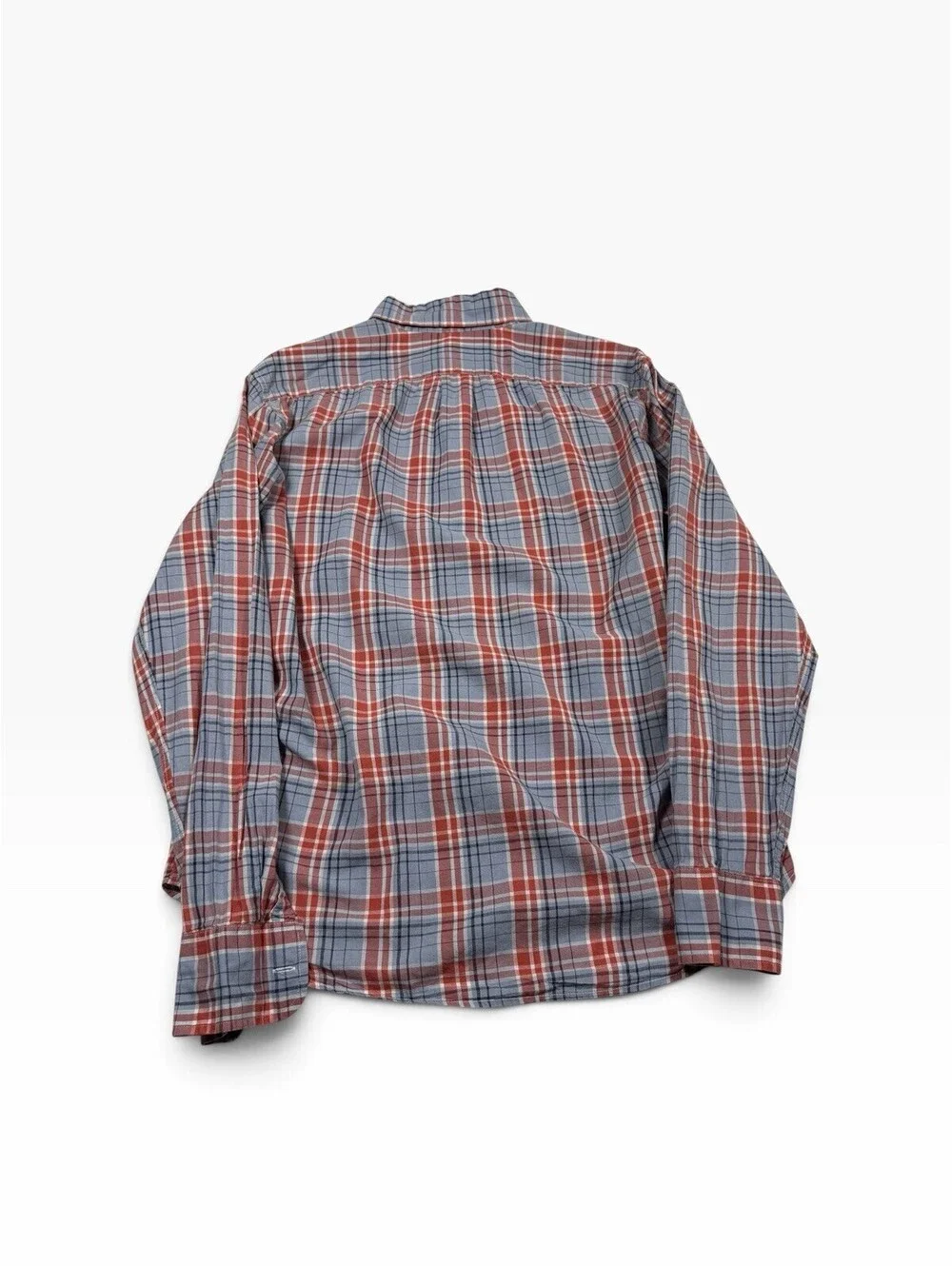 J.CREW Men’s Chambray Plaid Button-Down Long Sleeve Cotton Shirt Slim M